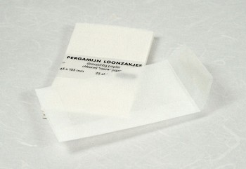 pergamijn envelop 65 x 105, pakje à 25 st.